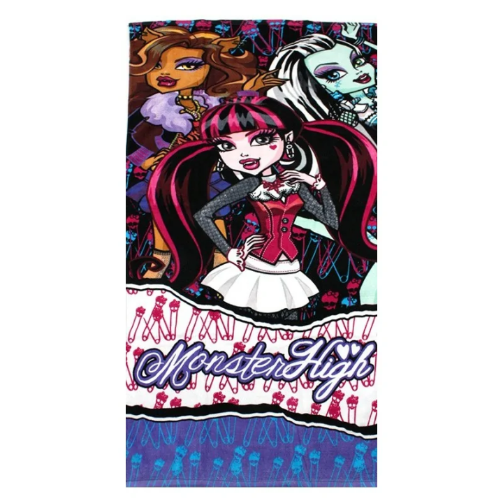 Drap de Plage Monster High 100% Coton - Serviette de Bain & Piscine 70x140 cm - 2 Modèles