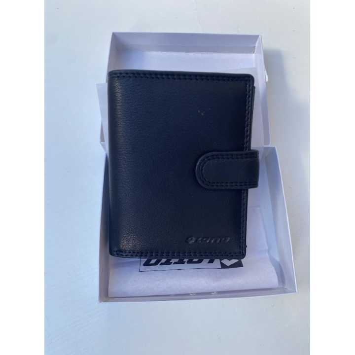 Lotto Men's Genuine Leather Wallet with Coin Pocket & Card Holder - Gift Box Included