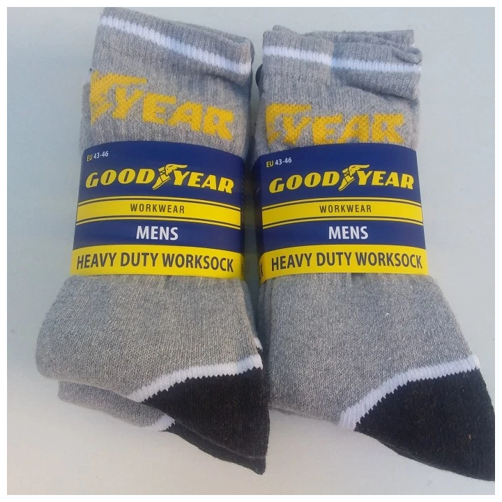 Lot de 6 paires De Chaussettes Chaude de Travail Good Year Liseré Blanc Face