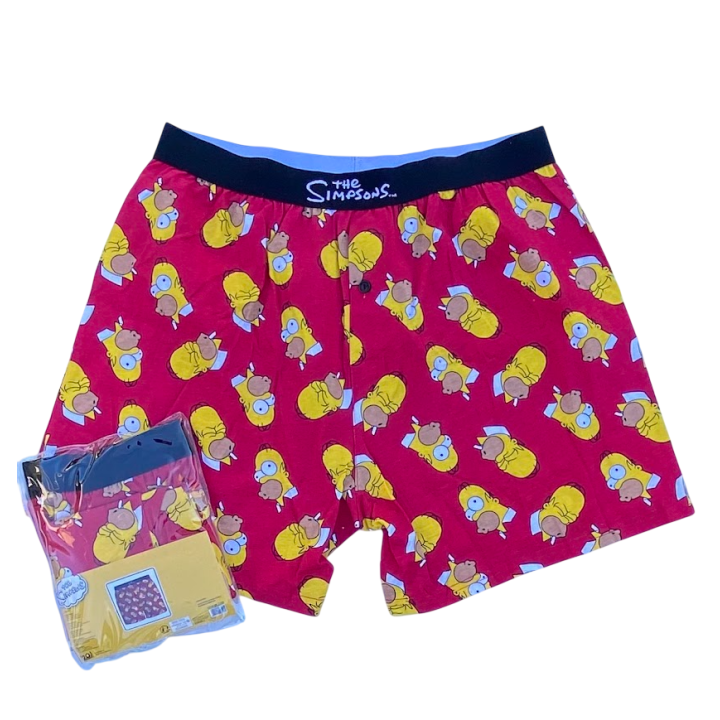 Boxer Homme Les Simpson 100% Coton - Short & Caleçon Confortable - Plusieurs Modèles & Tailles
