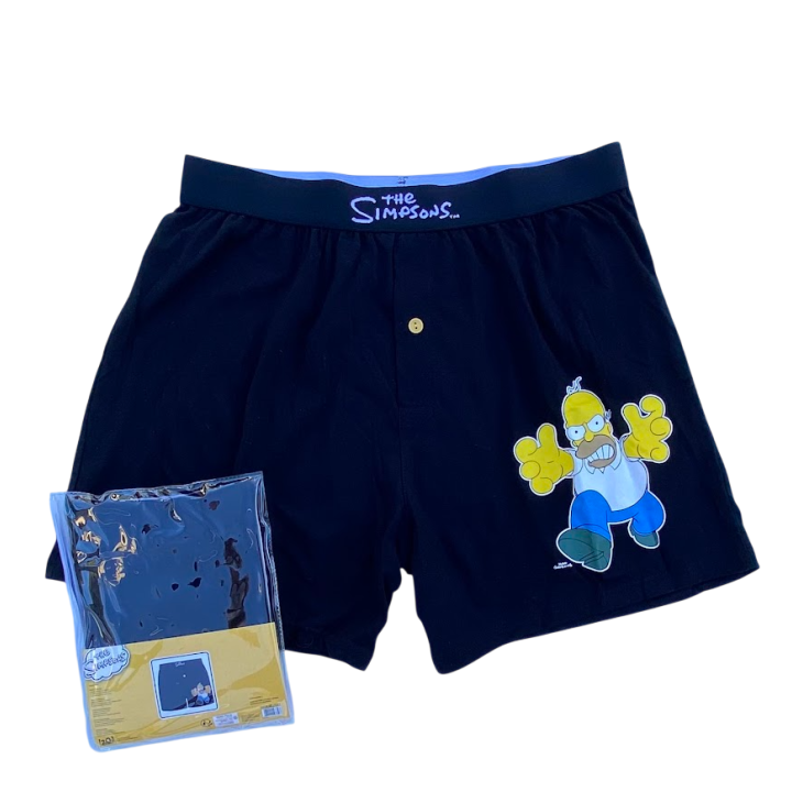 Boxer Homme Les Simpson 100% Coton - Short & Caleçon Confortable - Plusieurs Modèles & Tailles