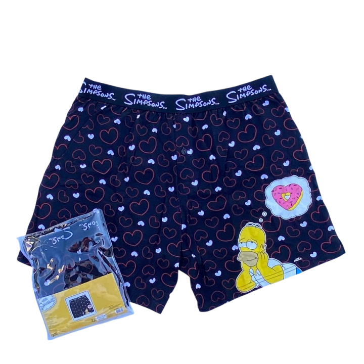 Boxer Homme Les Simpson 100% Coton - Short & Caleçon Confortable - Plusieurs Modèles & Tailles
