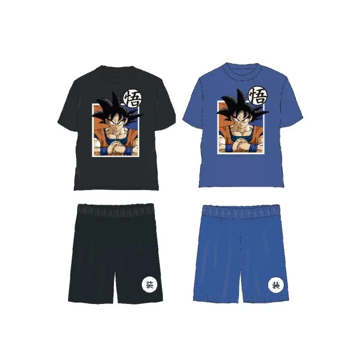 Ensemble Pyjama Dragon Ball Super - Goku – 100% Coton – Noir ou Bleu